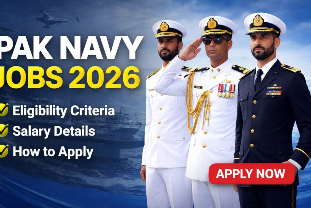 Discover Pak Navy Jobs 2026 with verified eligibility, salary details, and the official apply process. A clear, trusted guide to start your Pakistan Navy career.